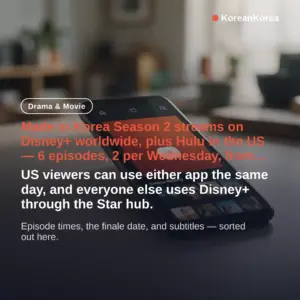 Made in Korea Season 2 where to watch: Disney+ vs Hulu