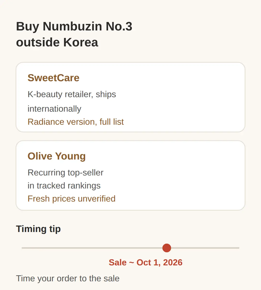 Where to buy it from outside Korea and when the sale hits