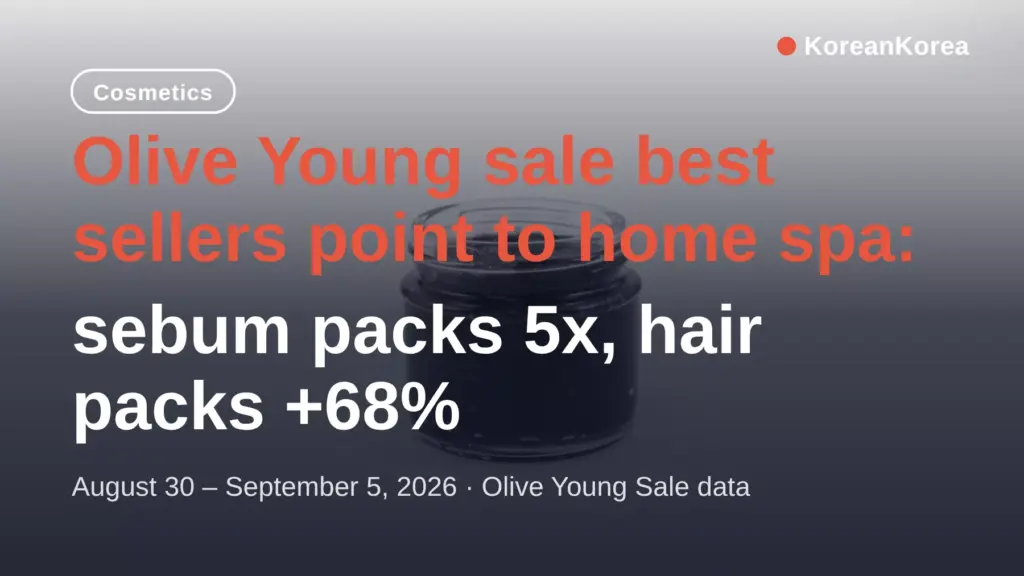 Olive Young Sale Best Sellers Home Spa: Hair Packs +68%, Sebum Packs 5x — What to Grab Next