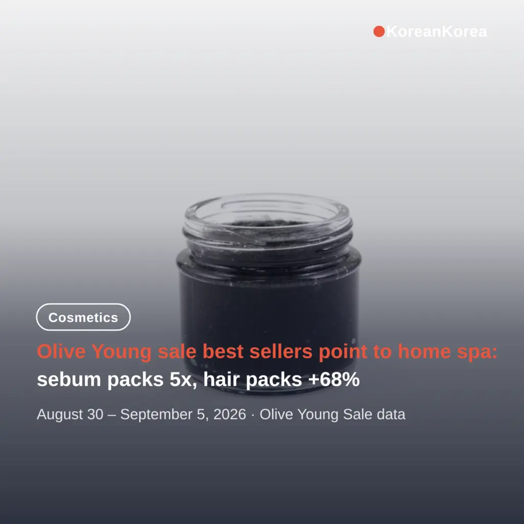 Olive Young Sale Best Sellers Home Spa: Hair Packs +68%, Sebum Packs 5x — What to Grab Next