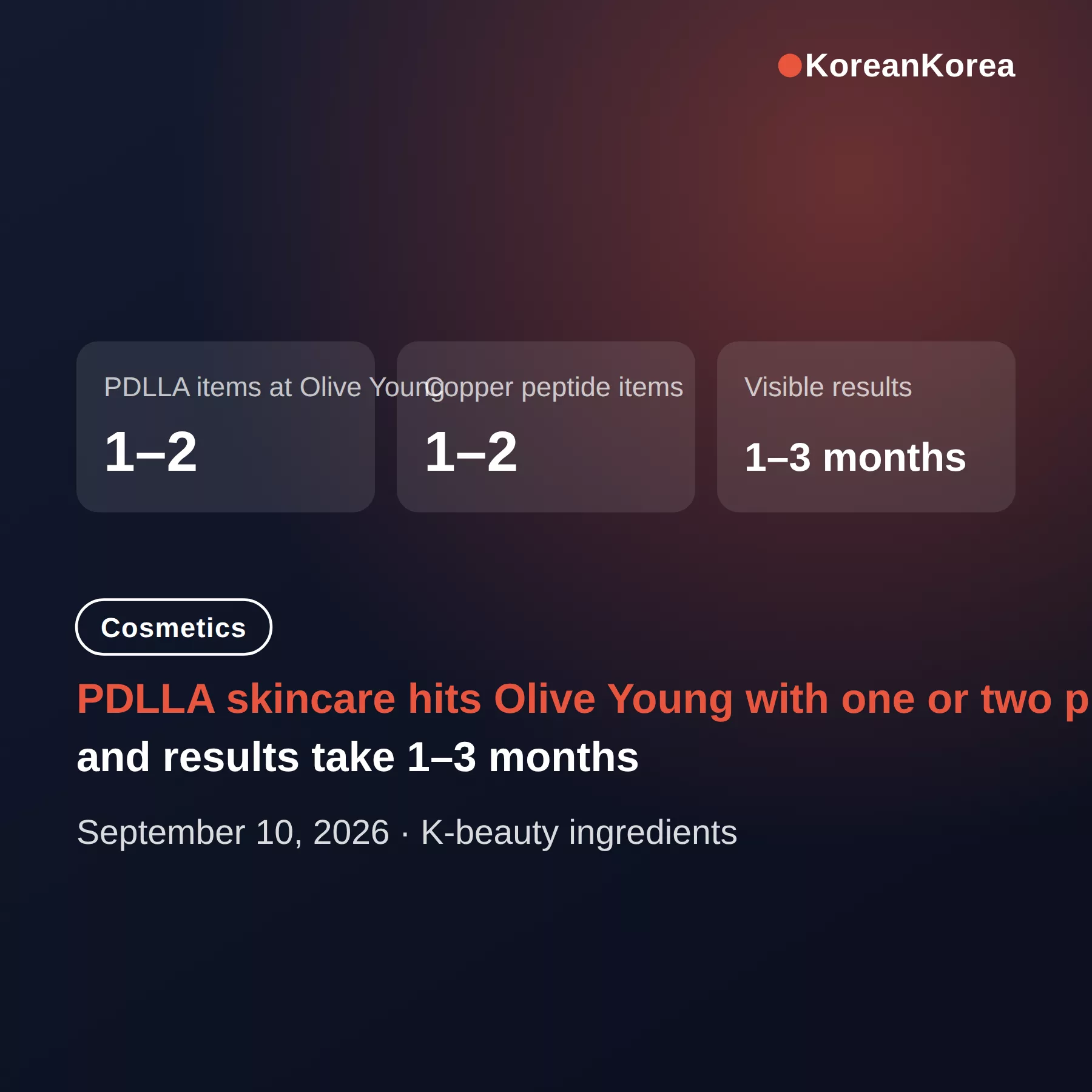 PDLLA skincare, Olive Young has one or two products only — why, and whether to buy