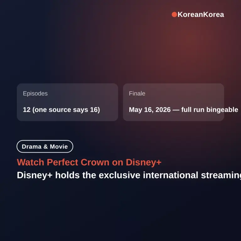 Where to Watch Korean Drama Perfect Crown on Disney+
