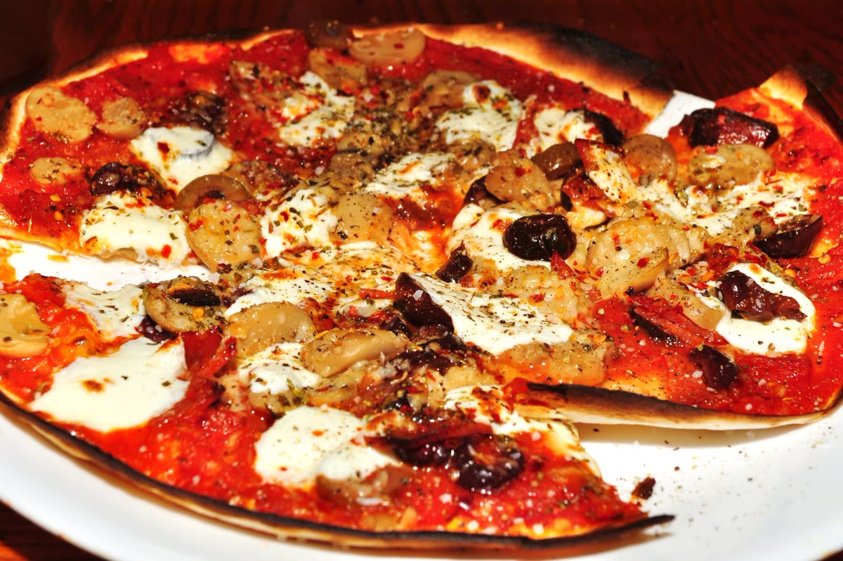 Tortilla pizza — No rice cake shop near you? Tortilla or bread works the same way