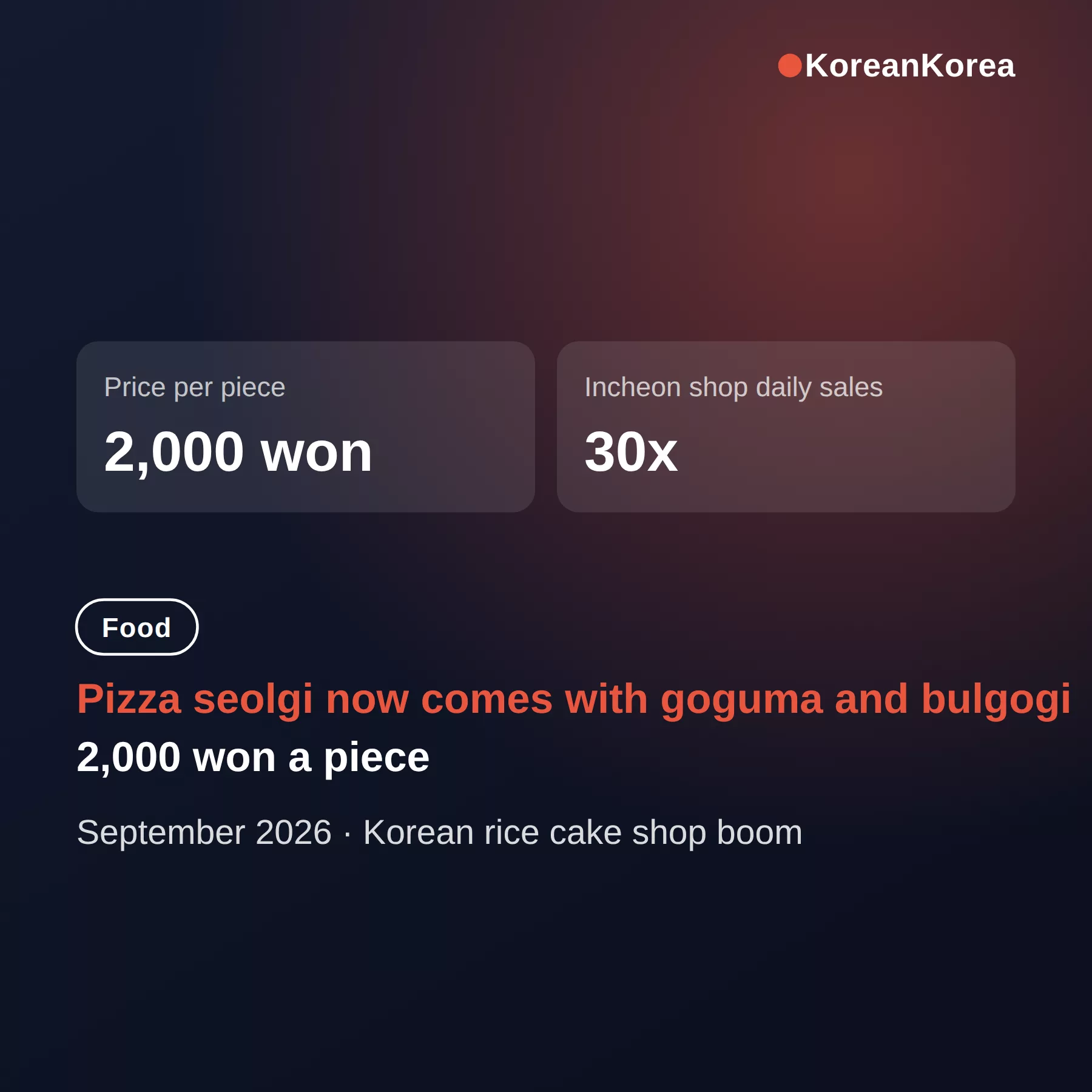 Pizza Seolgi Flavors: Goguma, Bulgogi and the 2,000 Won pizza seolgi Boom