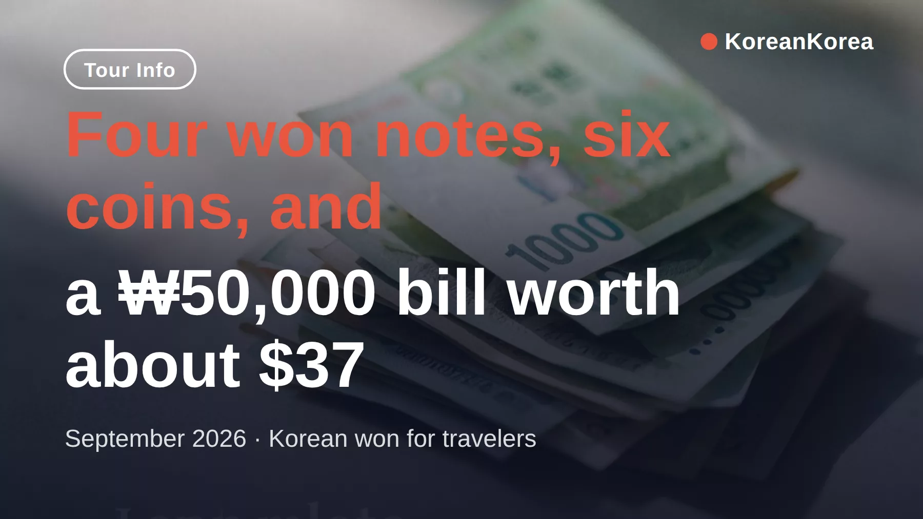 Korean Won Prices Guide: What 1,000 / 5,000 / 10,000 / 50,000 Notes Actually Buy