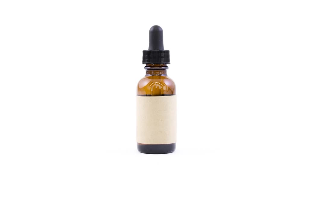 Dropper bottle, blank retro label — Retinal vs Retinol: Which One Do You Need?