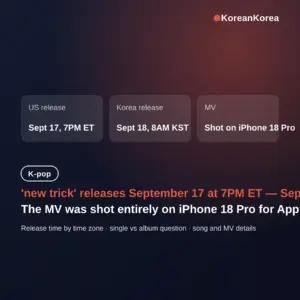 Rosé ‘new trick’ release time: 7PM ET Sept 17, 8AM KST Sept 18