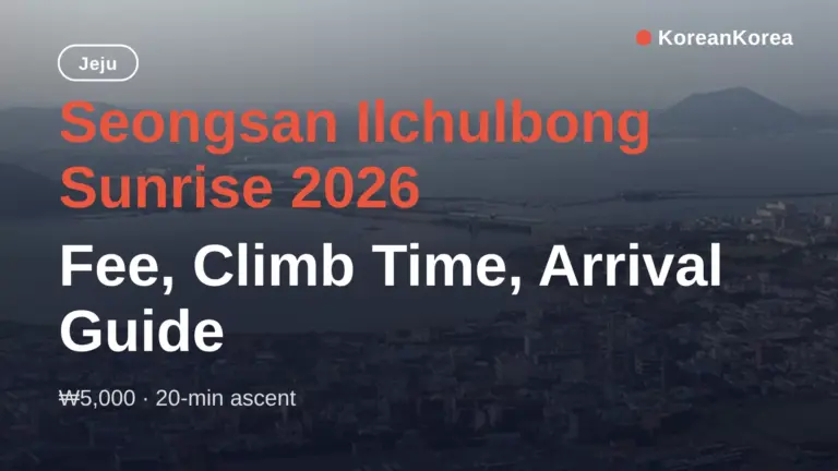 Ngắm bình minh Seongsan Ilchulbong 2026: Giá vé, thời gian leo núi và hướng dẫn di chuyển