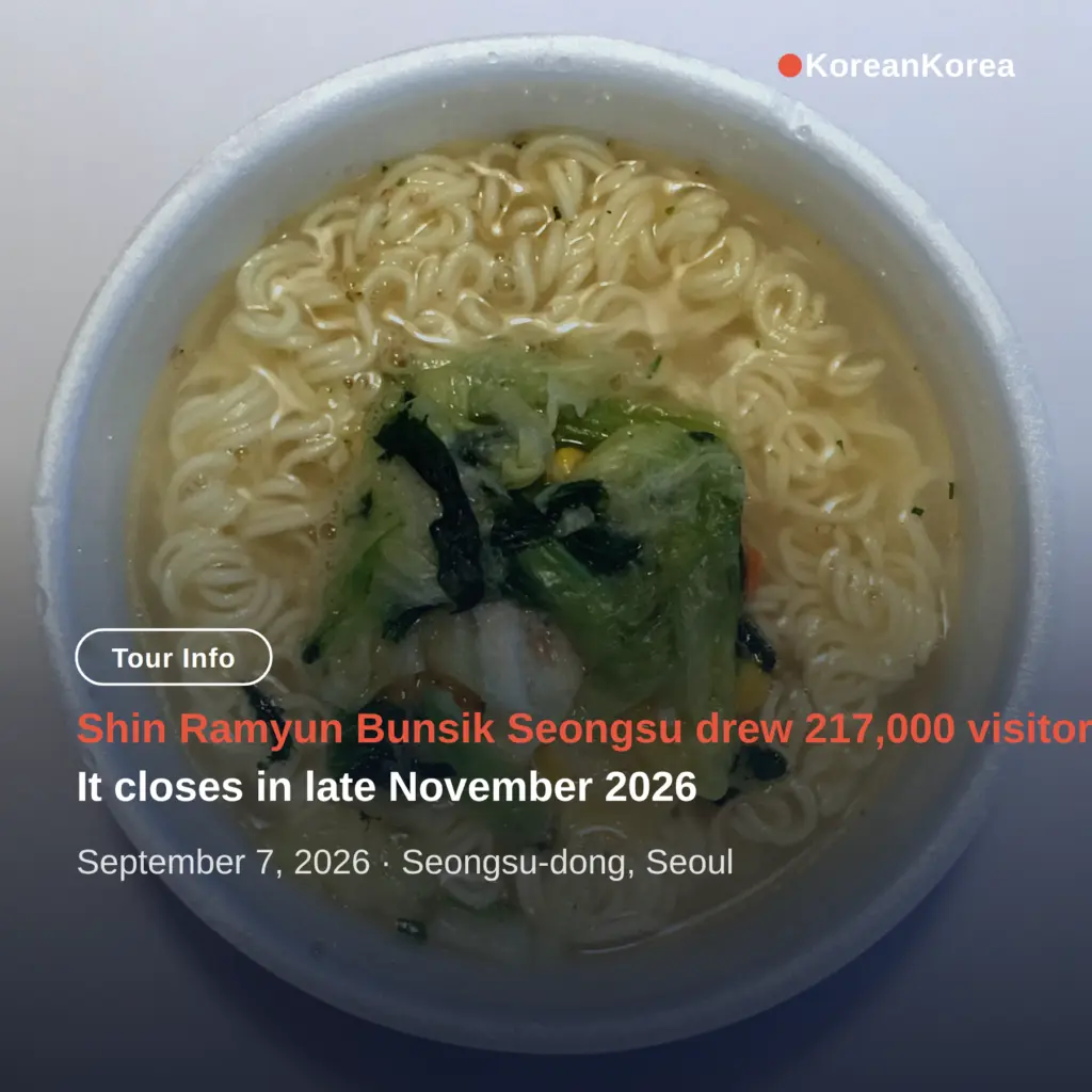 Shin Ramyun Bunsik Seongsu: waits, menu, and the DIY cup — a guide before the November closing