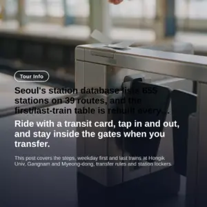 Seoul subway guide: T-money tap-in, last trains, locker prices
