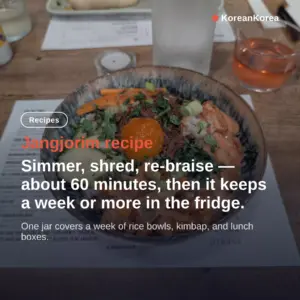 Jangjorim recipe: 60 minutes and why it turns out salty