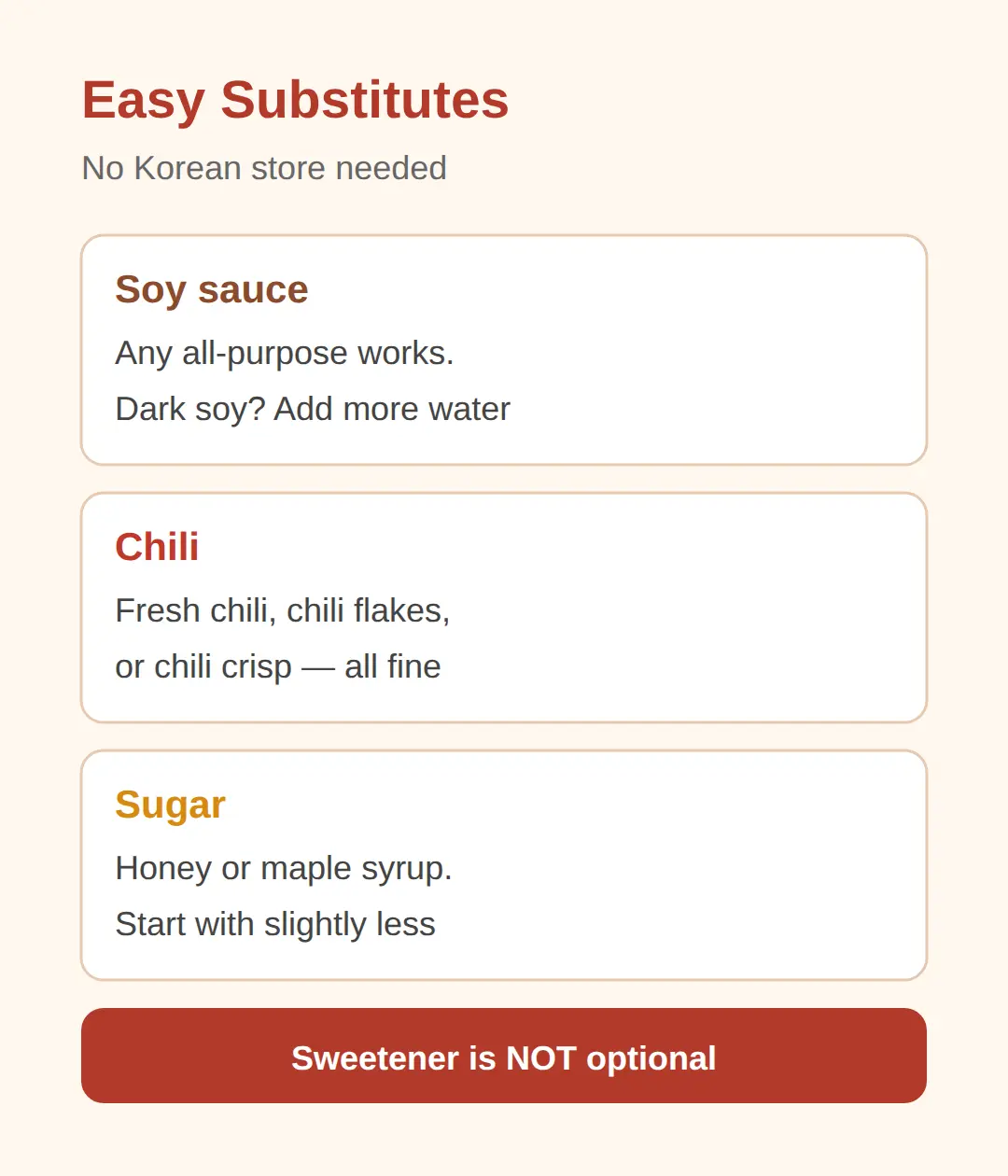 What Can I Substitute for Korean Ingredients?