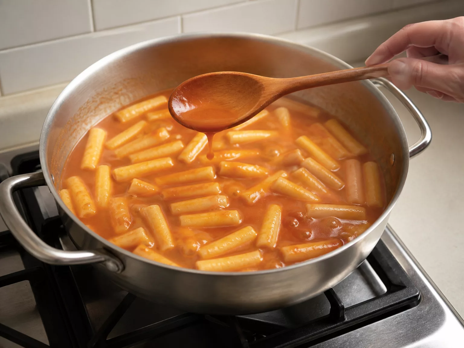 Step 4: Simmer uncovered 8–10 minutes
