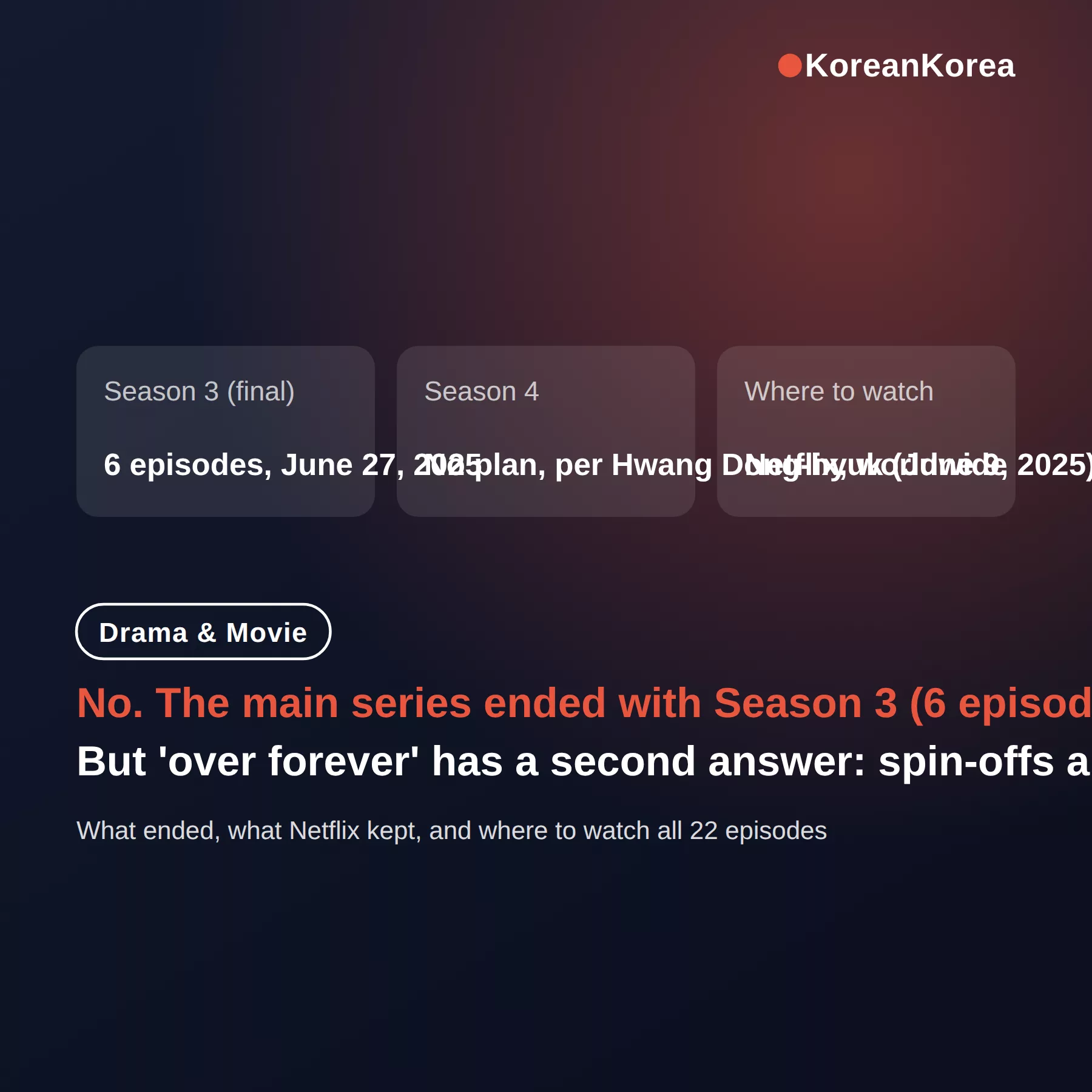 Is Squid Game Over Forever? Season 4 Answer and What's Next