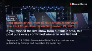 The Fact Music Awards 2026 winners: 4 daesang, full list