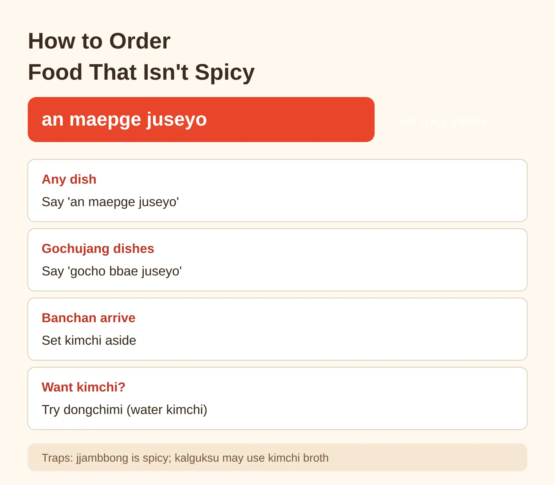 How to Order Food That Isn't Spicy