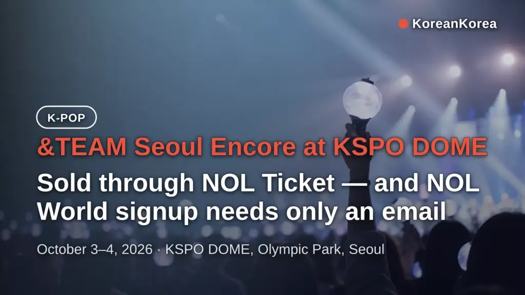 &TEAM Seoul Concert Tickets: Buy on NOL World Without Korean Number