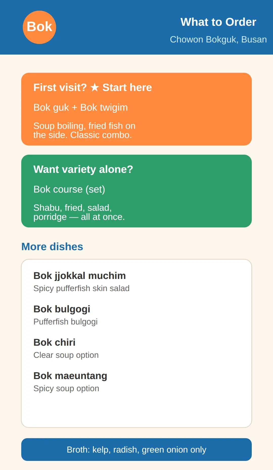 What to Order at Chowon Bokguk