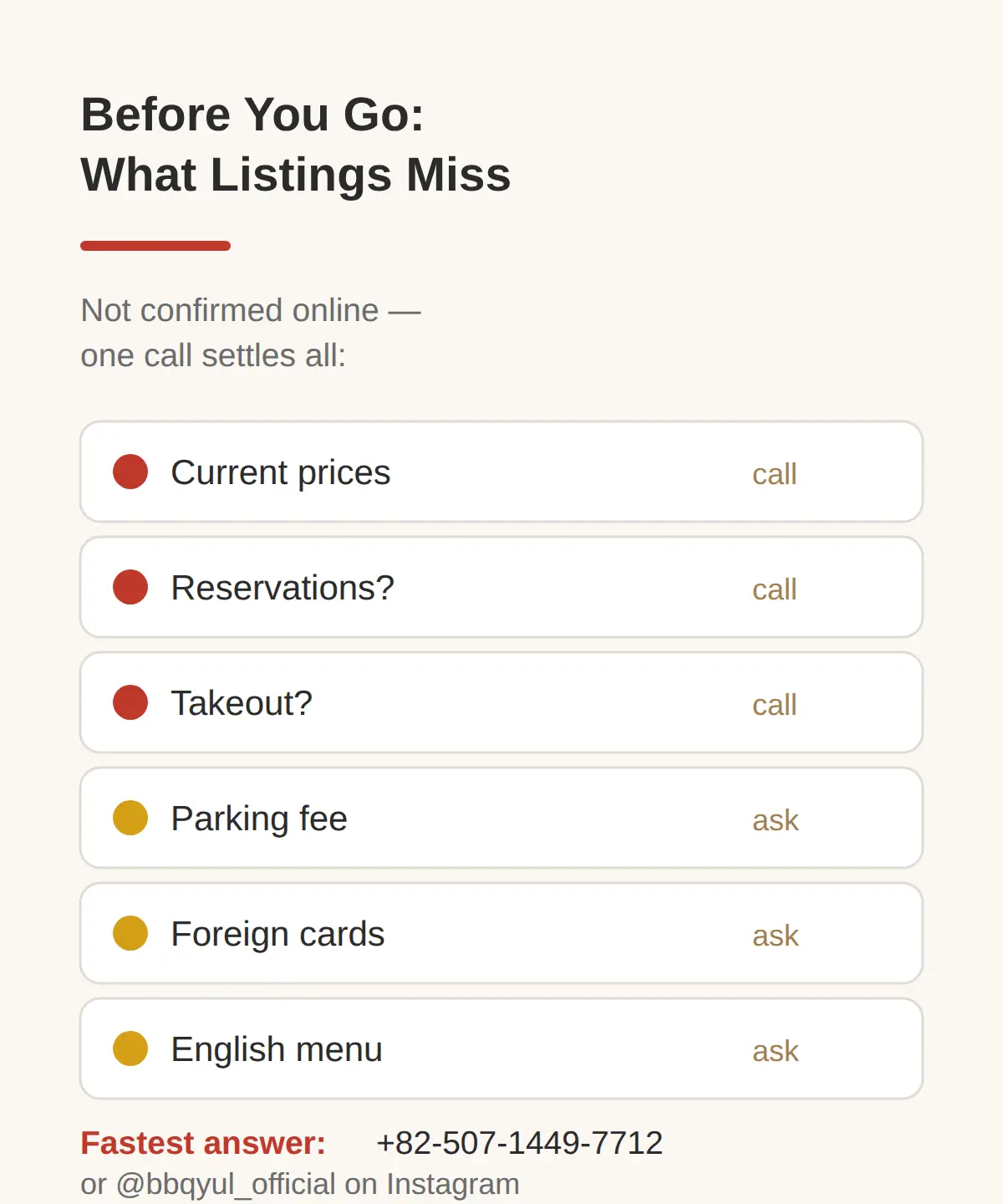 Before You Go: What the Listings Do Not Tell You