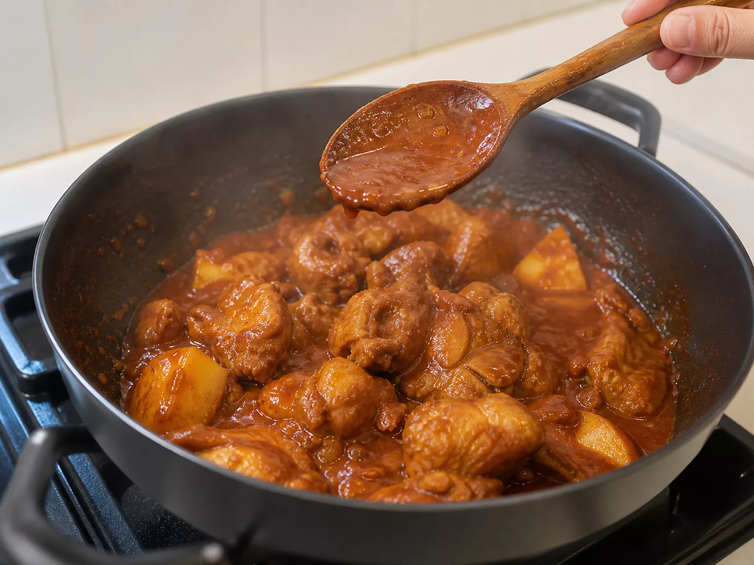 Step 5: Take the lid off and reduce the sauce uncovered