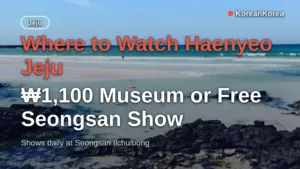 Where to Watch Haenyeo Jeju: ₩1,100 Museum or Free Seongsan Show