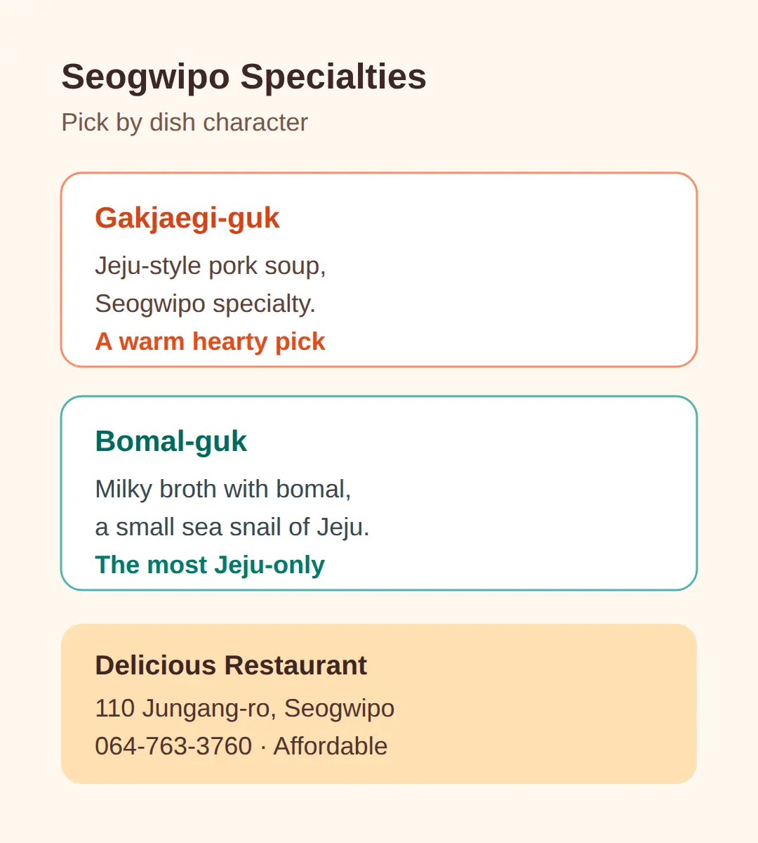 Delicious Restaurant Jeju: What Is This Seogwipo Eatery Known For?