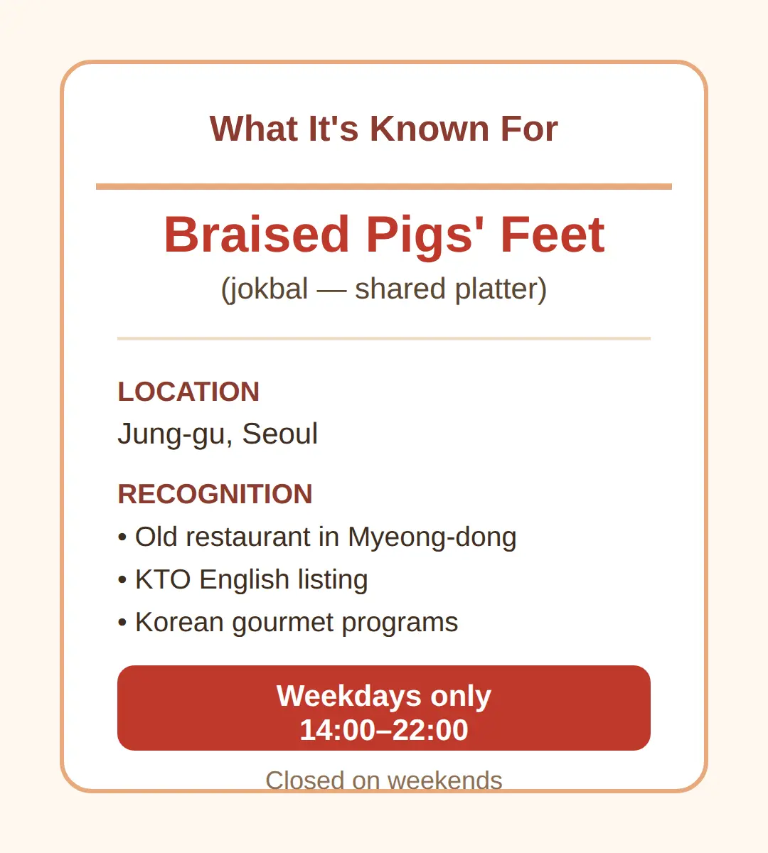 What Is Myeong-dong Ttungttungi Jokbal Known For?