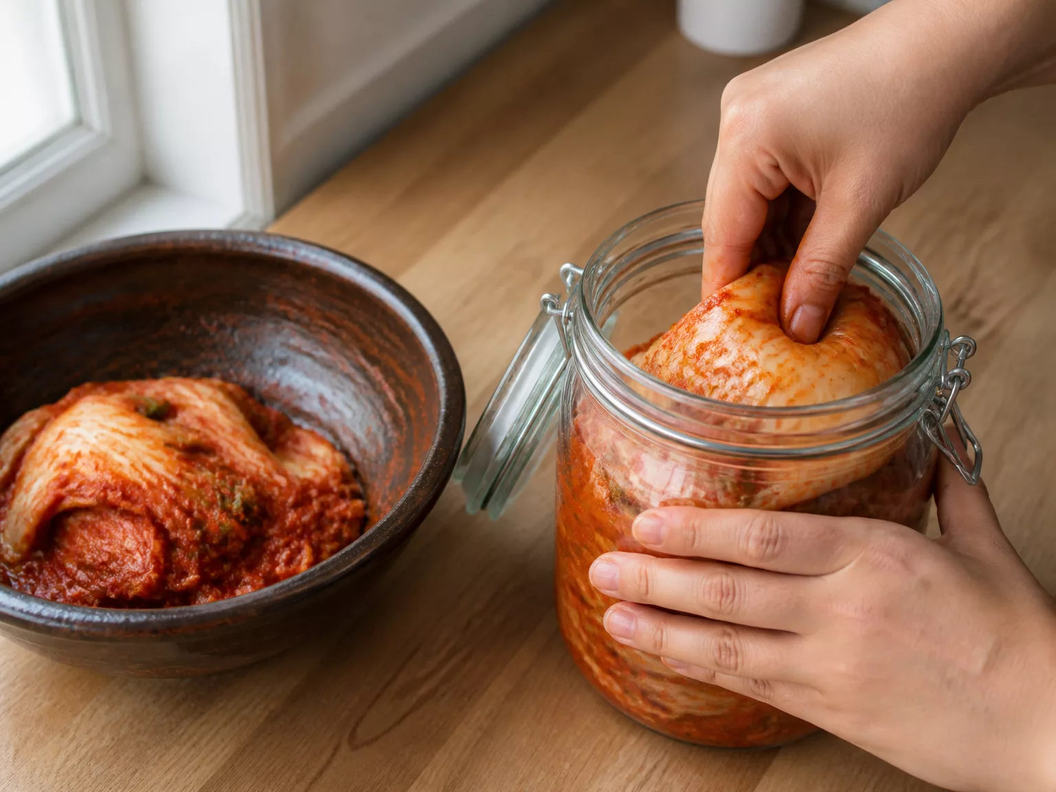 Step 5: Spread the paste between each leaf, wrap with the outermost leaf, and…