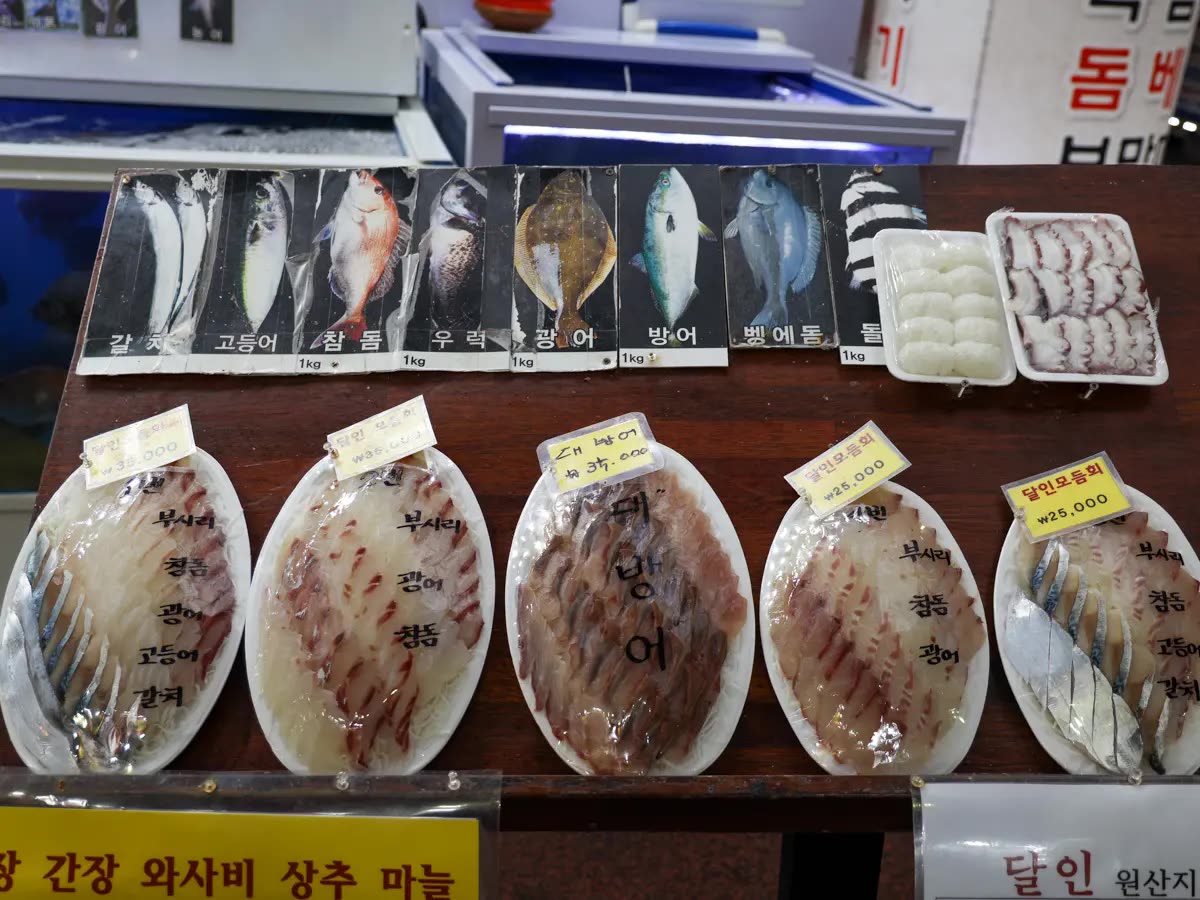 Dalin Fisheries — How Much Does Sashimi Cost at Seogwipo Olle Market?