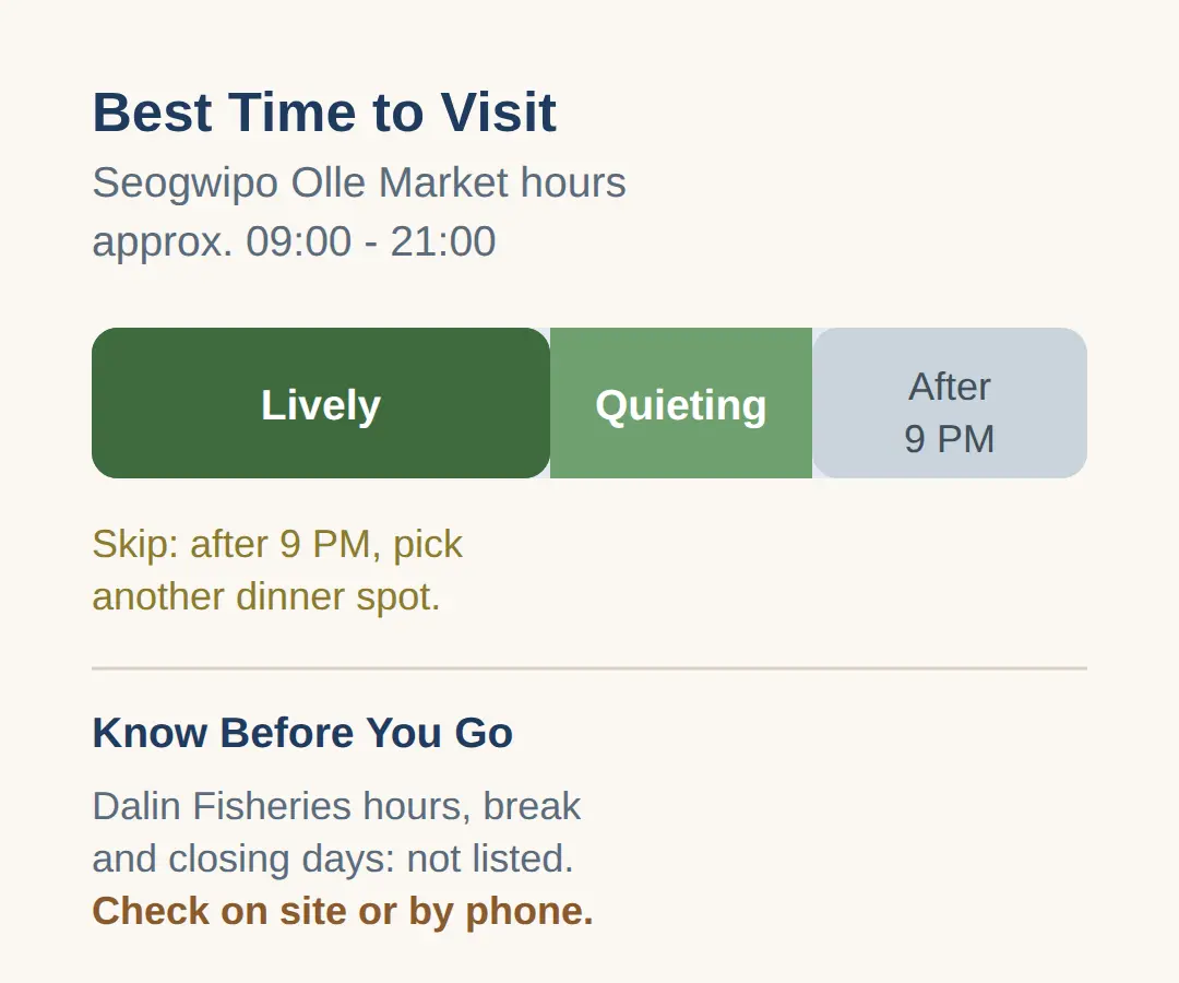 When to Go: Hours Context and Evening Visits