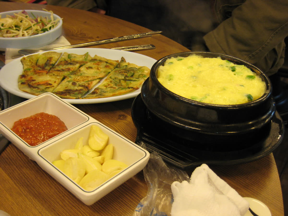 File:Korean.cuisine-Pajeon and gyeran jjim.jpg — The 3-Egg Gyeran-Jjim Recipe: 15 Minutes, Serves 2