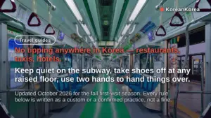 Travel Etiquette in Korea: Do's and Don'ts (2026)